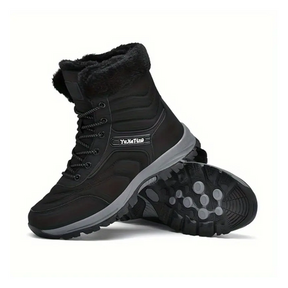 Heren Hoge Snowboots – Duurzaam met Warme Pluche Voering