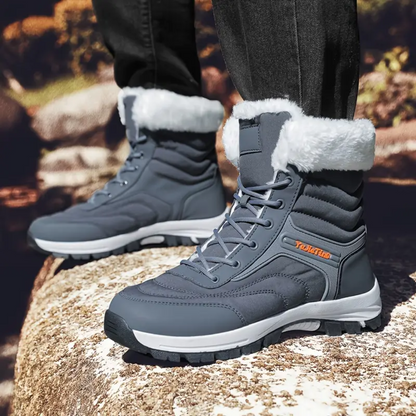 Heren Hoge Snowboots – Duurzaam met Warme Pluche Voering