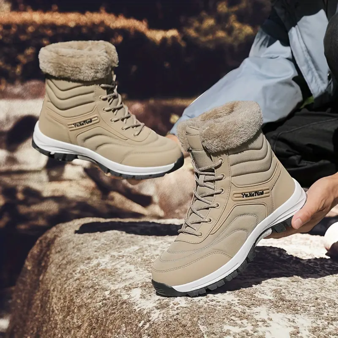 Heren Hoge Snowboots – Duurzaam met Warme Pluche Voering