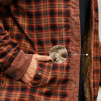 Overshirt Heren Gevoerd - Winddicht - Geruit in Houthakkersstijl