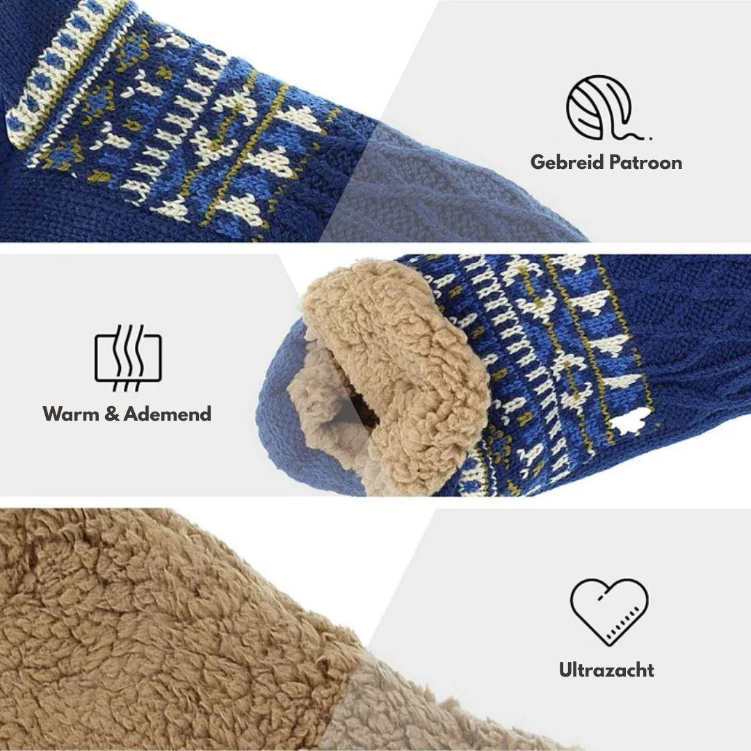Thermo Gebreide Sokken – Antislip & Warm – Winter Comfort