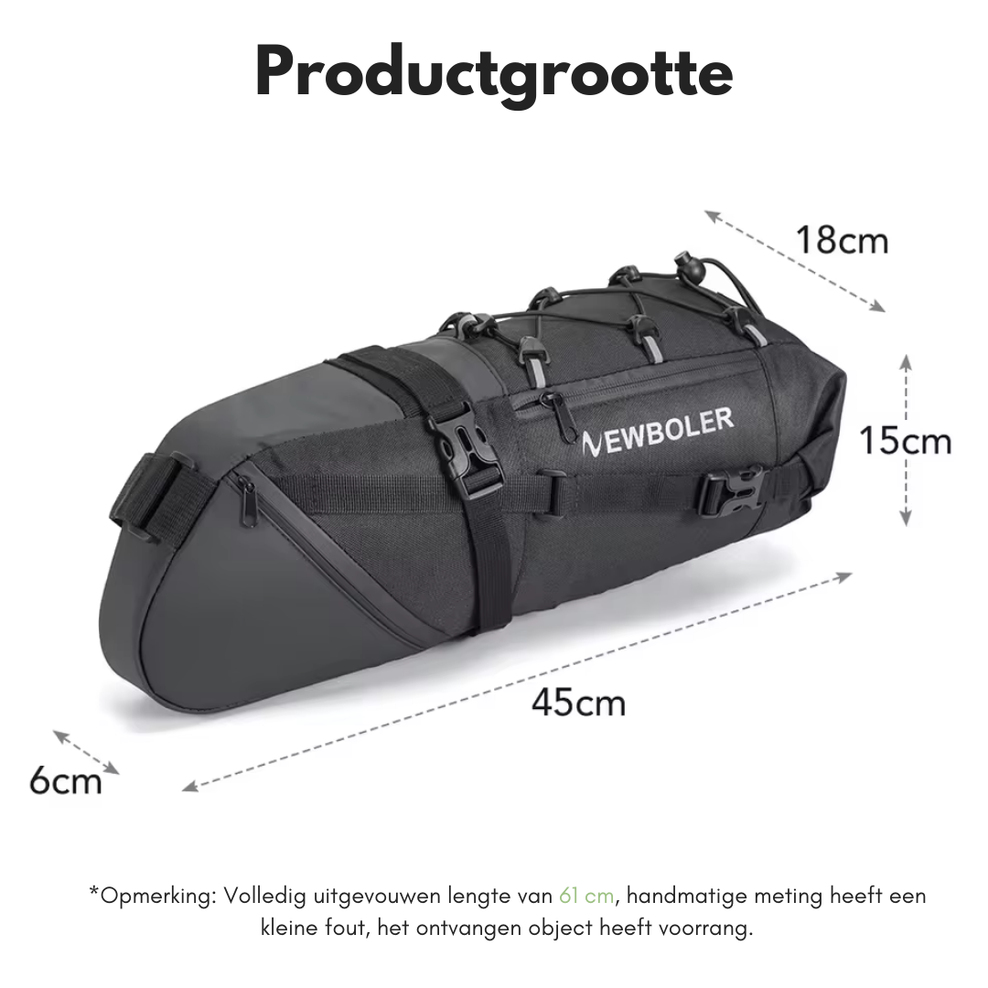 Waterdichte Fietszadeltas - 10L Capaciteit