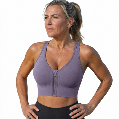 Dames Sportbeha met Rits - High Impact Racerback - Naadloos