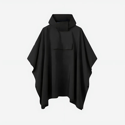 Regenponcho voor fiets en wandelen met buikzak