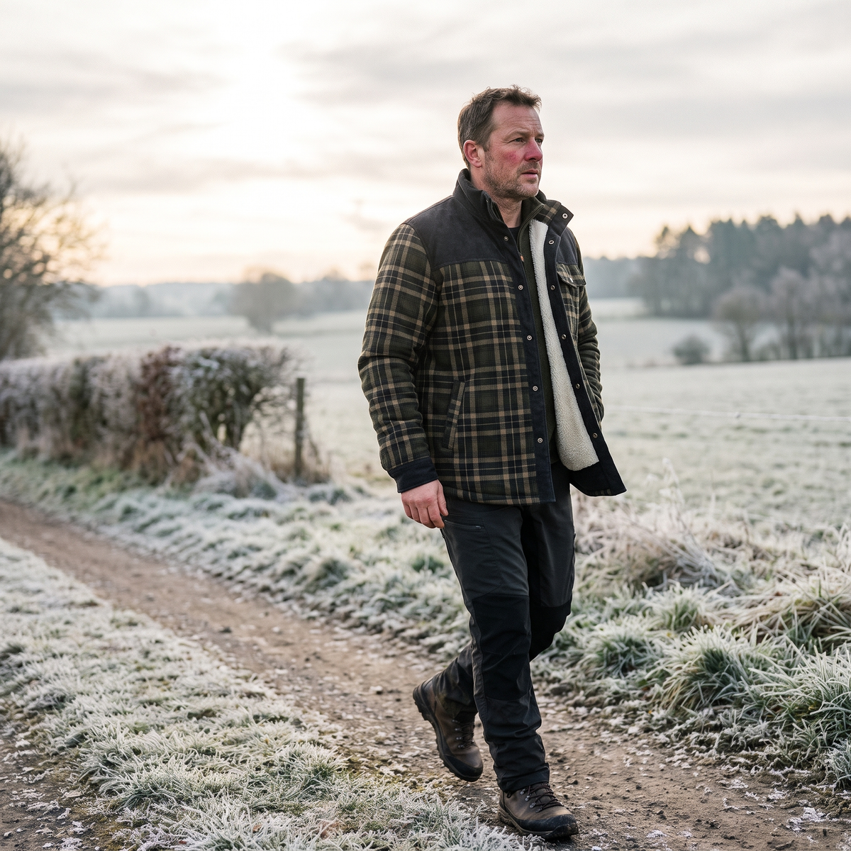 Overshirt Heren Gevoerd – gedragen in de winter