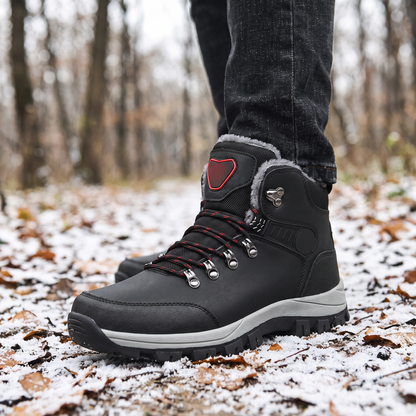 Snowboots voor heren in wandelmodel met rits en veters