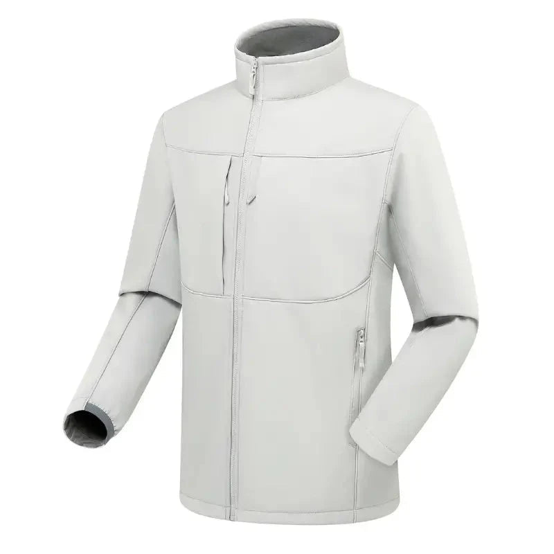 Softshell jas heren met fleece voering en staande kraag