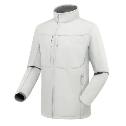 Softshell jas heren met fleece voering en staande kraag
