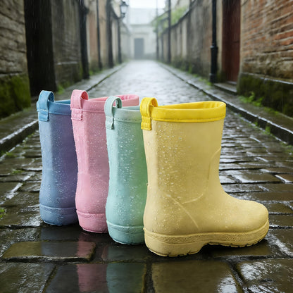 Regenlaarsjes kinderen met hoge schacht