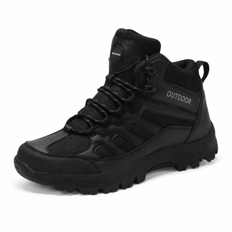 Wandelschoenen Heren Hoog - Zwart - Grove Profielzool