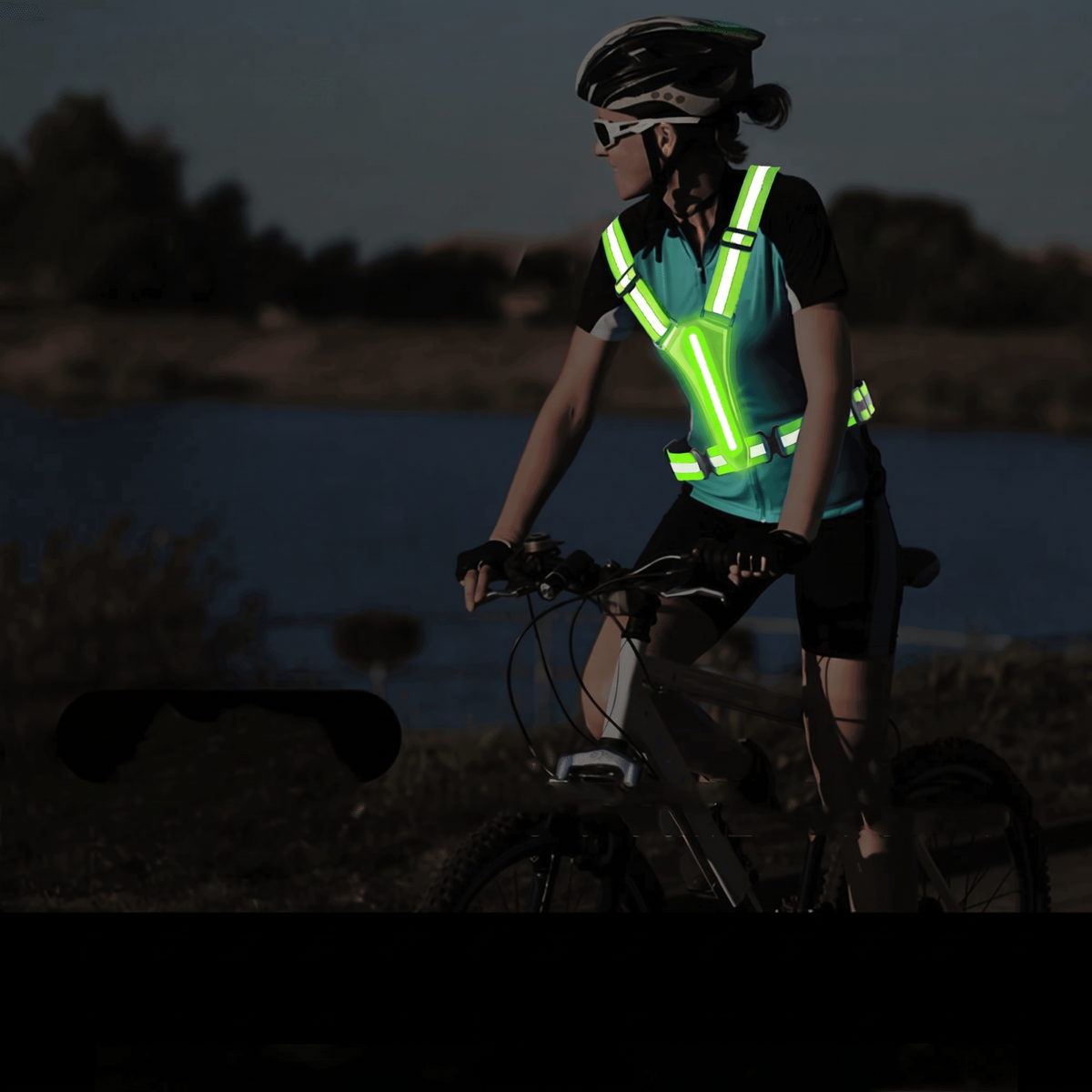 Reflecterend hesje met LED voor hardlopen en fietsen