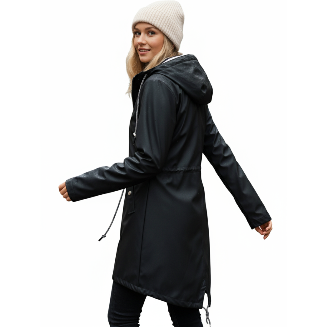 Lange Regenjas Dames - Overgangsjas met Capuchon - tot 5XL
