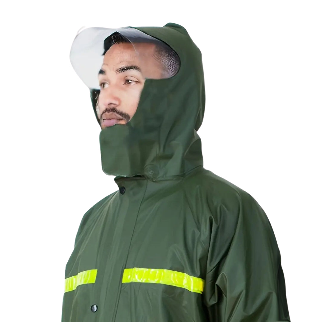 Heren Regenpak – Waterdichte Jas – Met Capuchon en Broek