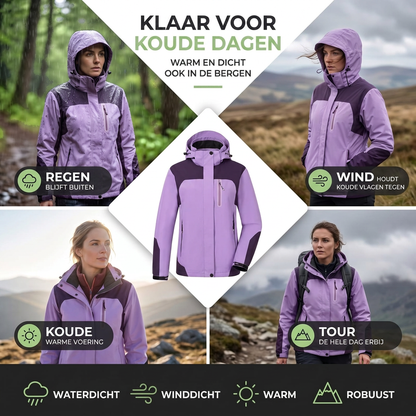 Regenjas Dames Waterdicht 5.000 mm - Functiejas met Capuchon
