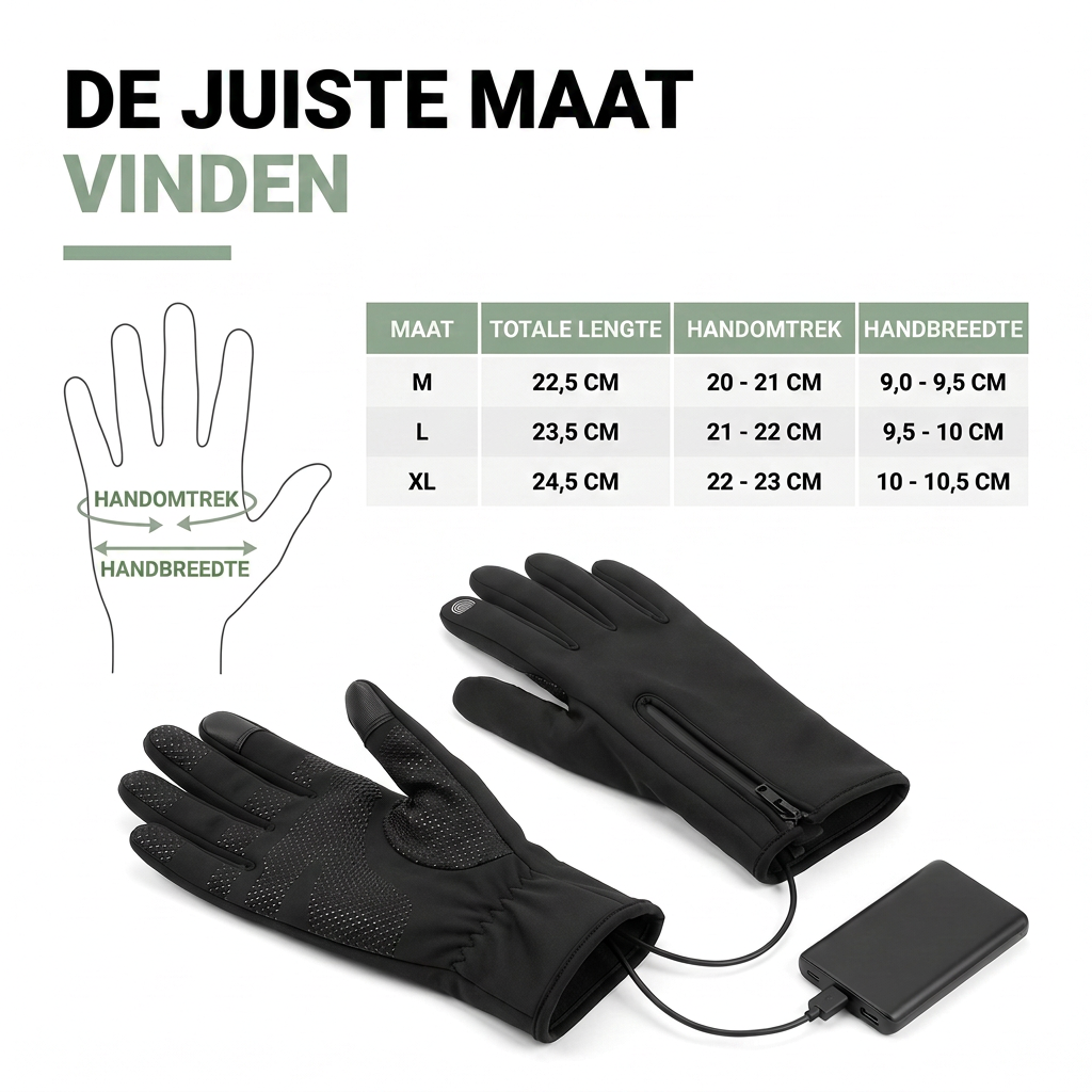 Verwarmde Handschoenen - Waterdicht & Winddicht