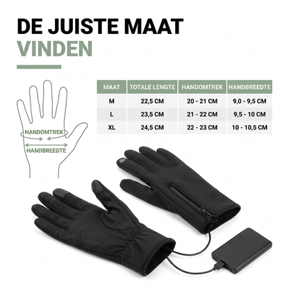 Verwarmde Handschoenen - Waterdicht & Winddicht
