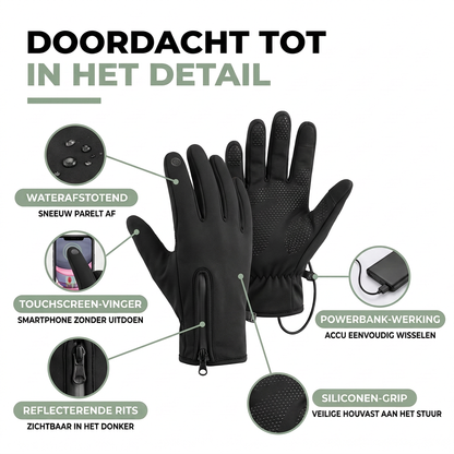 Verwarmde Handschoenen - Waterdicht & Winddicht