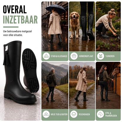 Regenlaarzen Dames Halfhoog - Waterdicht - PVC Instapper