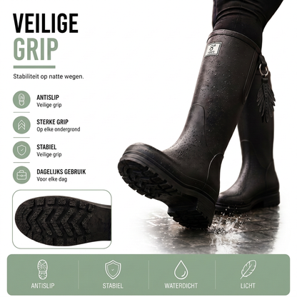 Regenlaarzen Dames Halfhoog - Waterdicht - PVC Instapper