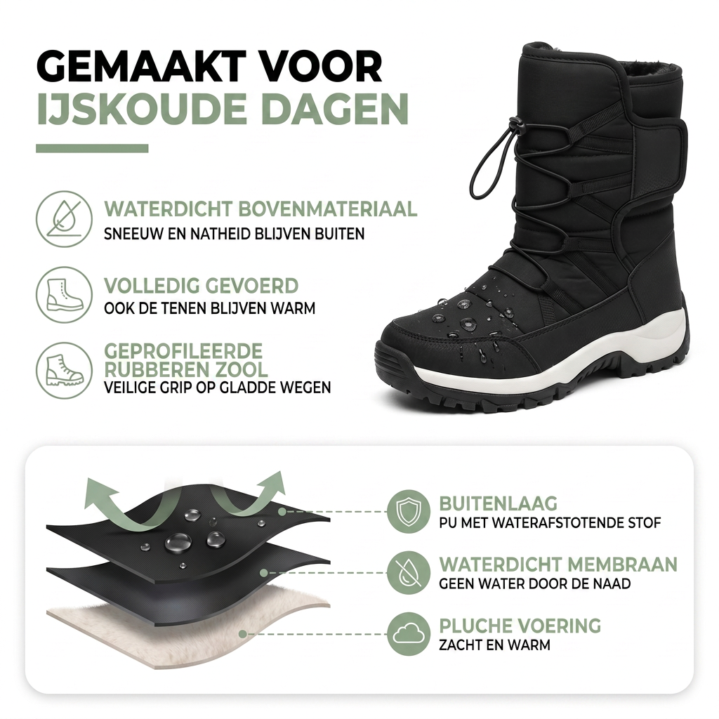Snowboots Dames & Heren - Waterdicht - Elastische Instap