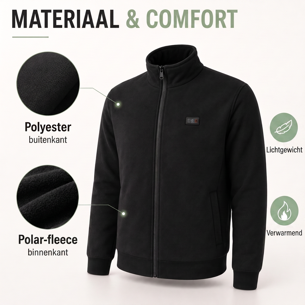 Verwarmde Jas met Fleecevoering - 8 Warmtezones - Waterdicht, Unisex
