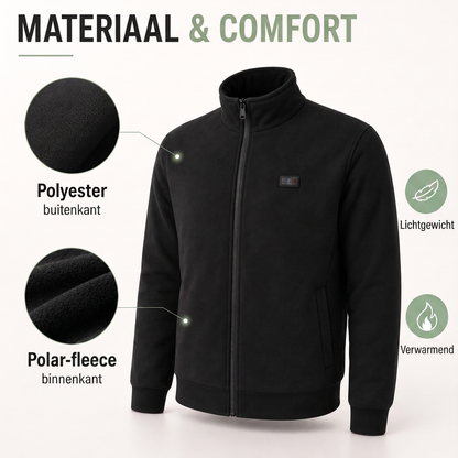 Verwarmde Jas met Fleecevoering - 8 Warmtezones - Waterdicht, Unisex