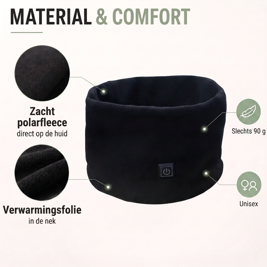 Verwarmde Sjaal - Elektrische Nekwarmer 3 Warmtestanden - USB-C