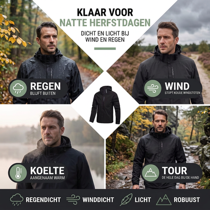 Tussenjas Heren - Waterdicht & Gevoerd - Afneembare Capuchon