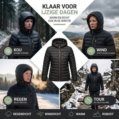 Winterjas Dames - Waterdicht & Winddicht - Afneembare Capuchon