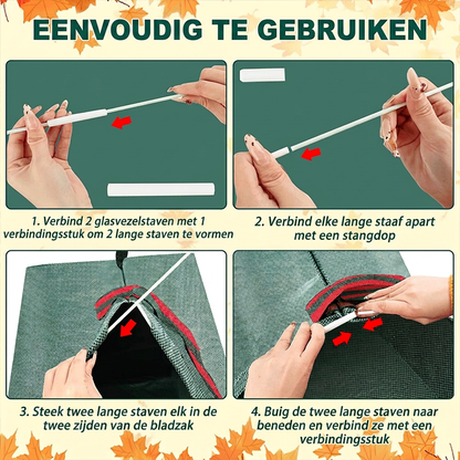 Bladverzamelaar - Opvouwbare Tuinafvalzak in Veegblik-Stijl