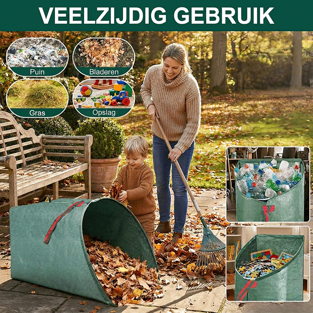 Bladverzamelaar - Opvouwbare Tuinafvalzak in Veegblik-Stijl