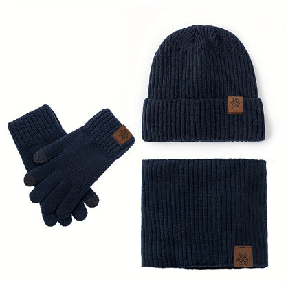 Wintermuts - 3-Delige Set met Nekwarmer en Handschoenen - Fleece Voering