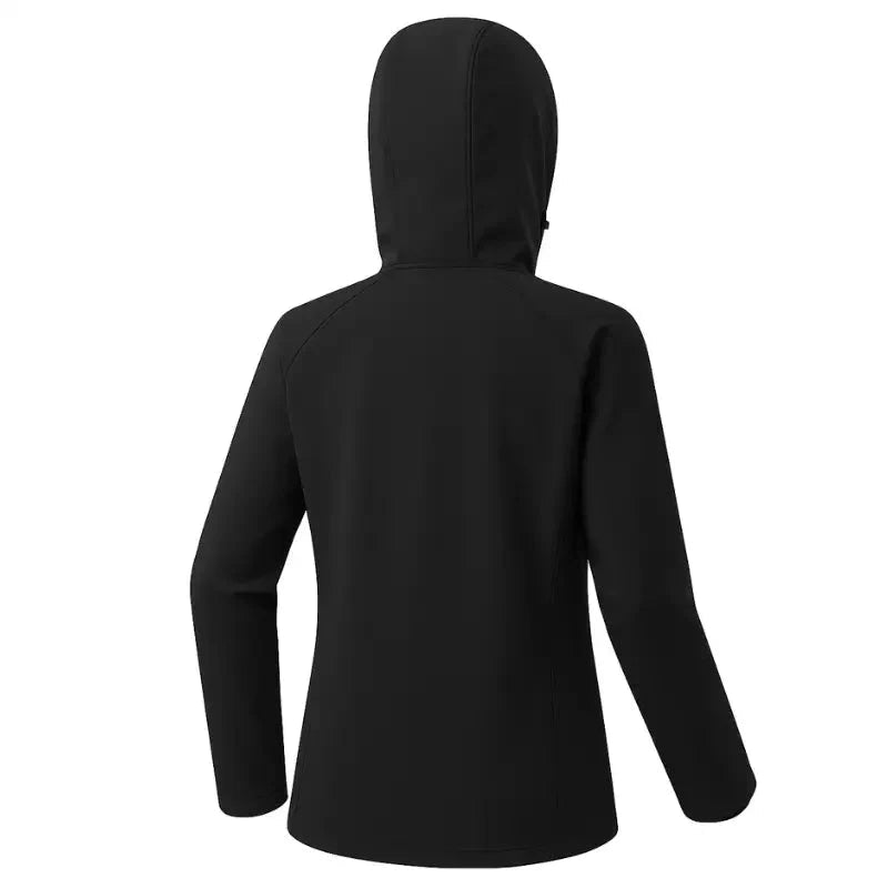 Gevoerde softshell jas dames met capuchon in roze