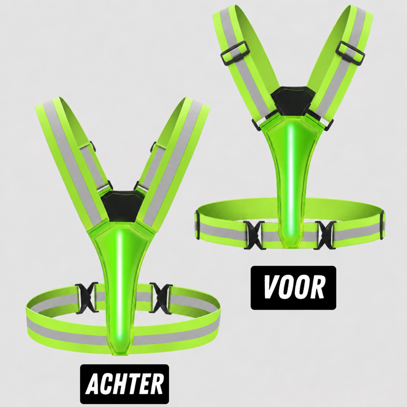 Reflecterend Hesje met LED - USB Oplaadbaar - Hardlopen en Fietsen