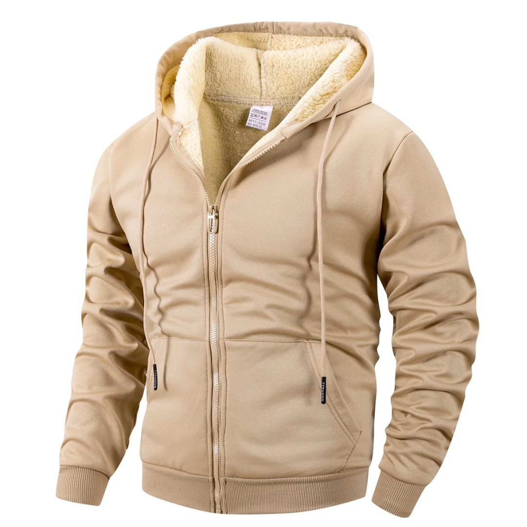 Fleecevest Heren met Capuchon - Winddicht - Sherpa-Gevoerd