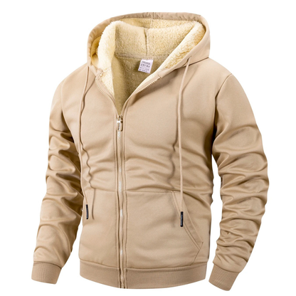 Fleecevest Heren met Capuchon - Winddicht - Sherpa-Gevoerd
