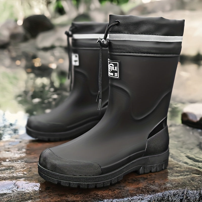 Heren regenlaarzen met halfhoge schacht, waterdicht