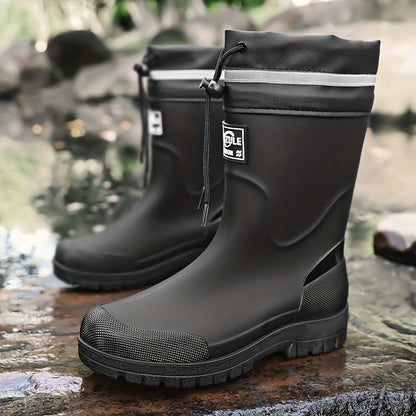 Heren regenlaarzen met halfhoge schacht, waterdicht