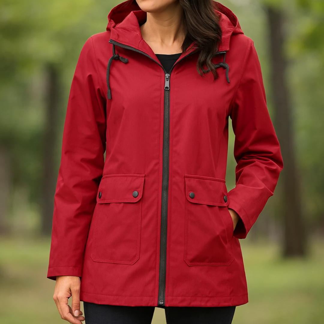 Korte Regenjas Dames - Overgangsjas met Capuchon - 6 Kleuren