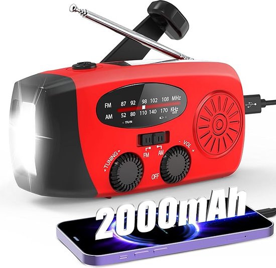 Noodradio - Radio, Powerbank, Zaklamp - #1 bij Noodgevallen