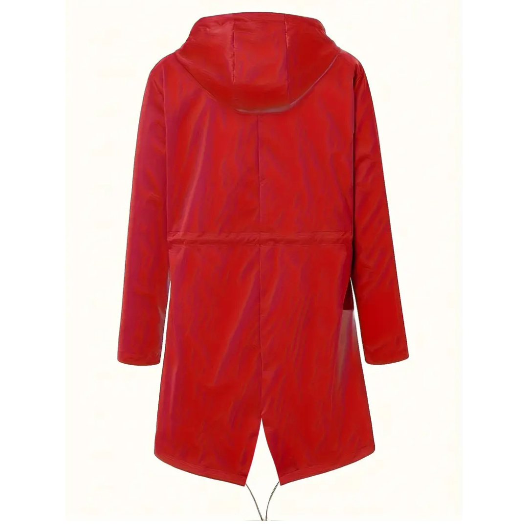 Lange Regenjas Dames - Overgangsjas met Capuchon - tot 5XL