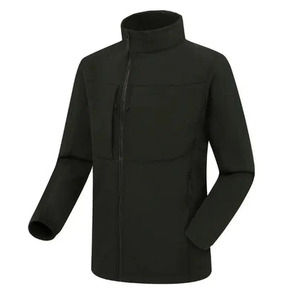 Softshell jas heren met fleece voering en staande kraag