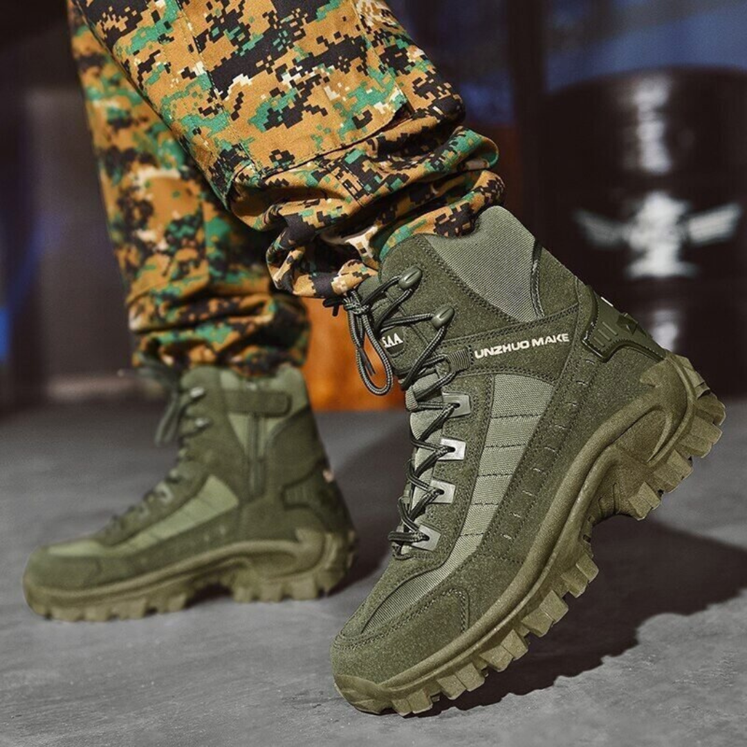 Legerkisten heren in tactical-look met zijrits