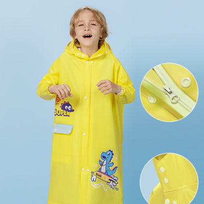 Regenjas voor kinderen met rugtasvak en kijkschermpje