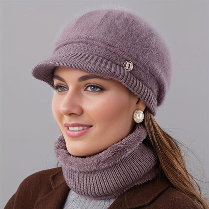 Muts met Klep Dames in Mauve