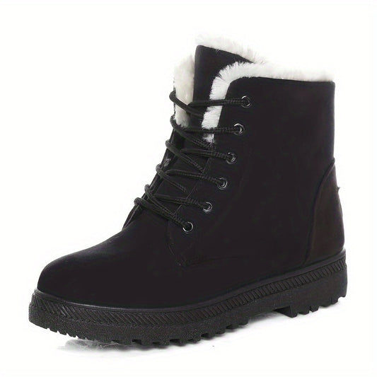 Lichtgewicht gevoerde snowboots dames met veters