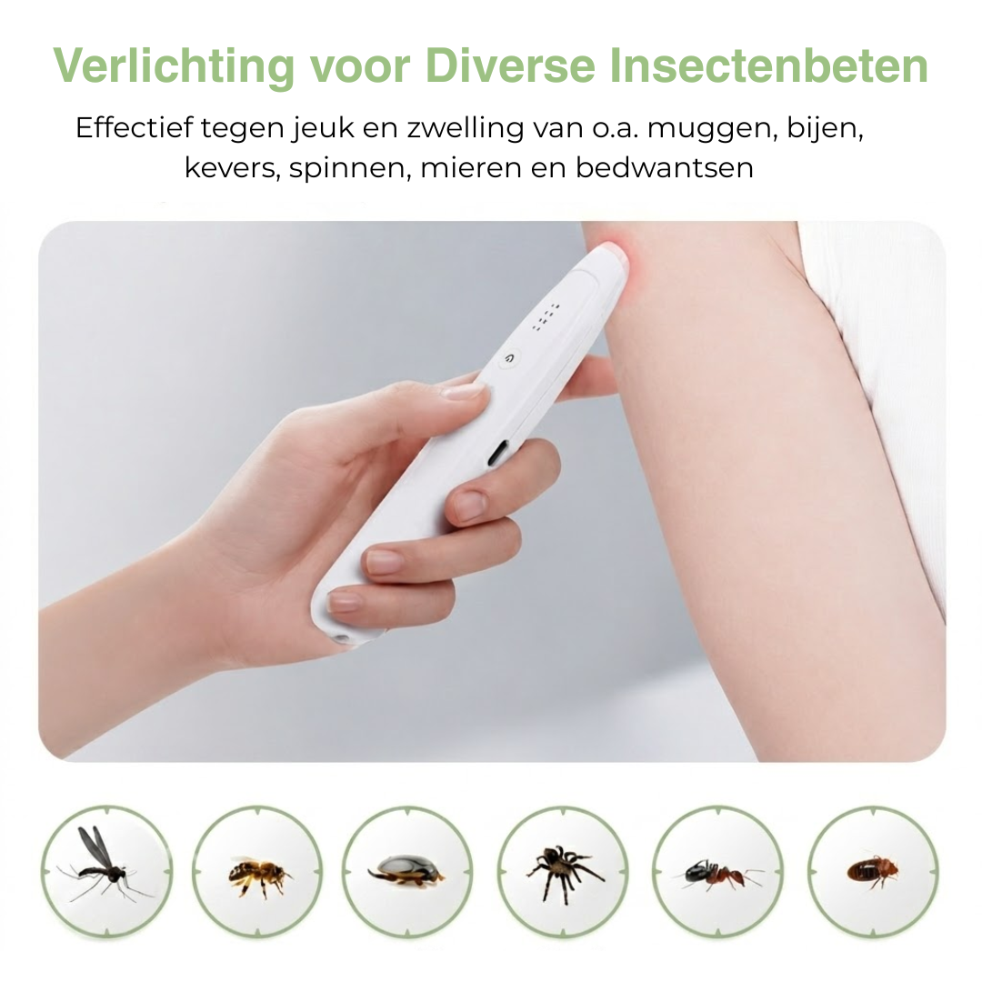 Insectenbeet Pen Verlichting - Chemievrije Warmtetherapie - USB Oplaadbaar