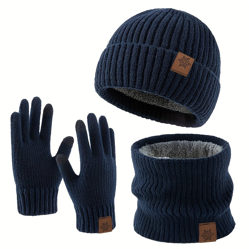 Wintermuts - 3-Delige Set met Nekwarmer en Handschoenen - Fleece Voering