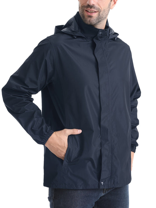 Regenjas Heren Waterdicht - Overgangsjas met Capuchon - Ademend