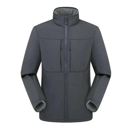 Softshell jas heren met fleece voering en staande kraag